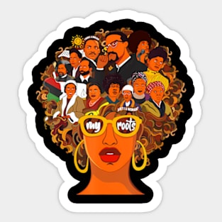 I Love My Roots Back Powerful Black History Month Juneteenth Sticker